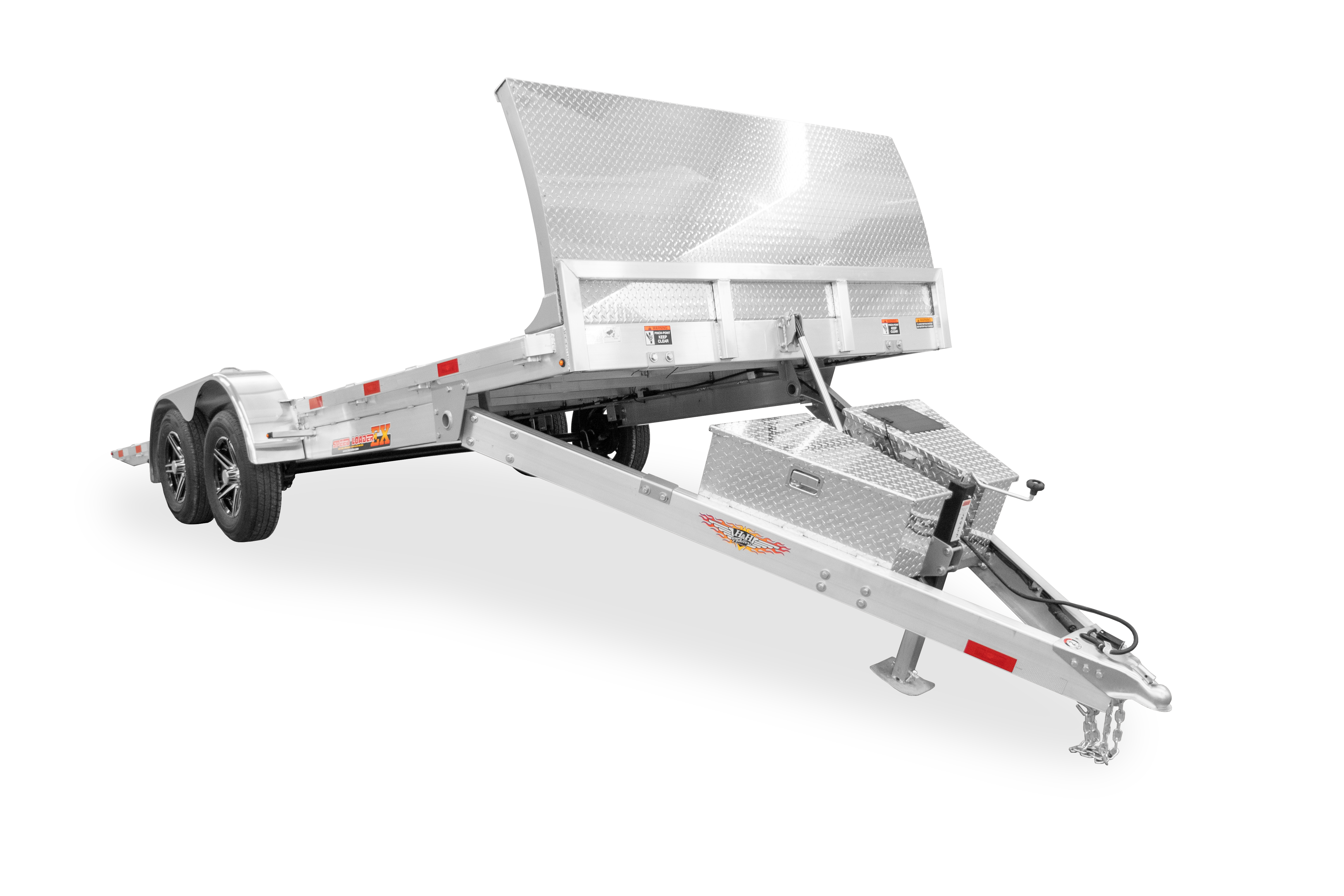 82x18 Aluminum Electric Tilt Low Profile Speed Loader Car Hauler, 7K